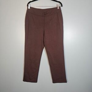 Linea by Louis Dell'Olio Women's Brown Wide Leg Dress Pants Size 8P